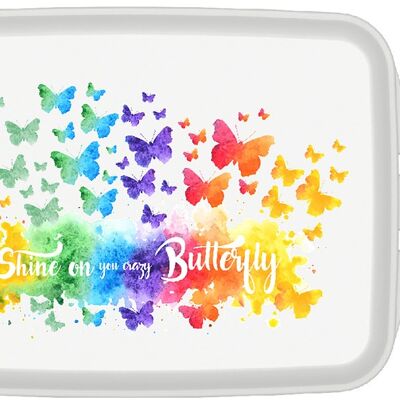 Lunchbox mit Druck Butterfly 12x18x5cm