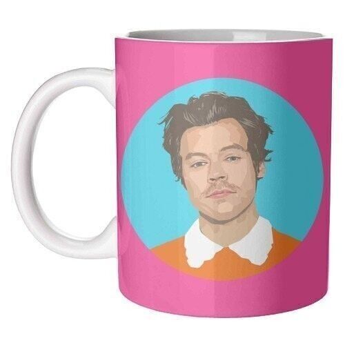 MUGS, HARRY STYLES NEON PINK BY DOLLY WOLF