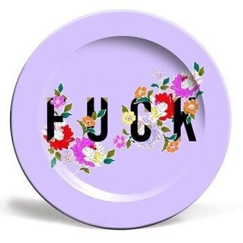 Assiettes 'FUCK FLORAL' de PEARL & CLOVER_8 Inch