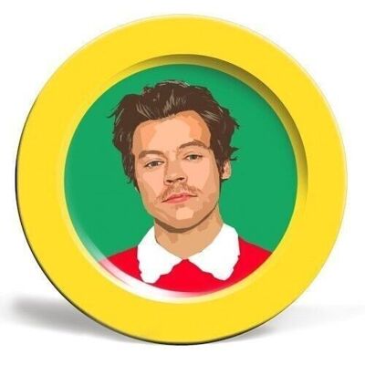 PLATES, HARRY STYLES YELLOW BY DOLLY WOLF_10 Inch