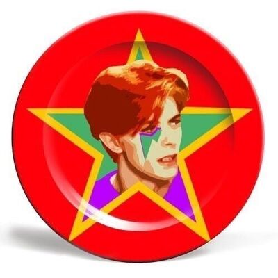 ASSIETTES, STARMAN - ROUGE PAR DOLLY WOLF_10 Pouces