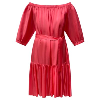 Ausus - Maxi Vestido Rosa Flamenco