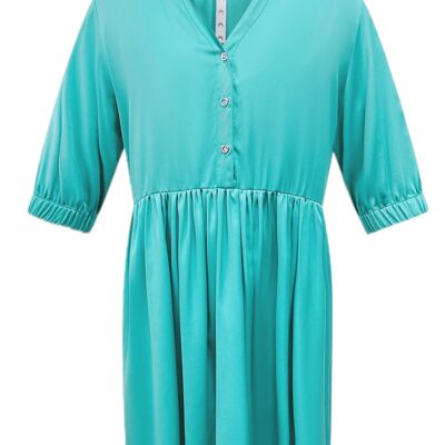 Sara - Jade Green Skater Style Shirt Dress