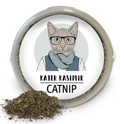 Hierba gatera (Catnip), seca y cortada. Calidad premium de Canadá, lata de 60 g