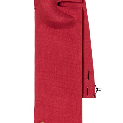 Travel scarf with face mask - oriental red