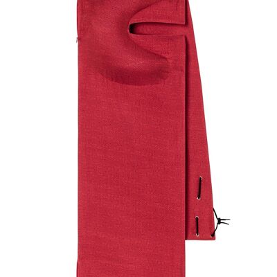Travel scarf with face mask - oriental red