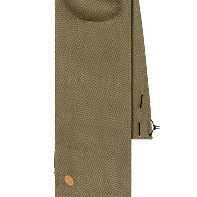 Travel scarf with face mask - olive