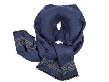 Echarpes d'hiver - Série "London" - TravelScarf London - bleu foncé 5