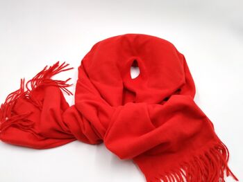 Echarpes d'hiver - Série "London" - TravelScarf London - rouge pur 5