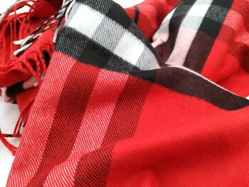 Echarpes d'hiver - Série "London" - TravelScarf London - rouge tartan 4