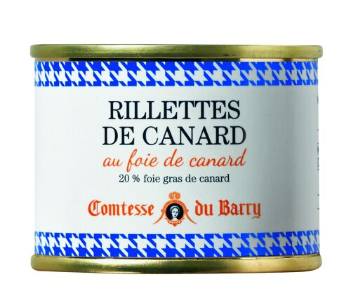 Rillettes de canard au foie gras de canard 20 % 70g