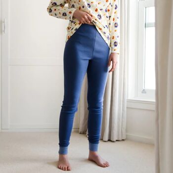 Bas de Pyjama Adulte - Bordure Bleu Suédois Bleu Côtier 5