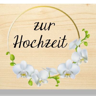 Holzgrusskarte Hochzeit 01