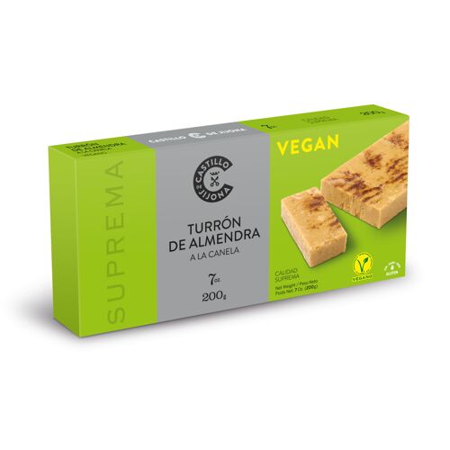 Turrón de almendra a la canela VEGANO