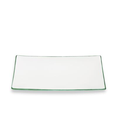 Grüner Rand, Platte rechteckig (30x20cm)