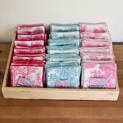 Large weekly tray of wipes in Toile de Jouy