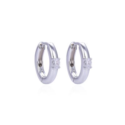 BO Thick hoop earrings - White