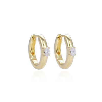 BO Thick hoop earrings - Yellow