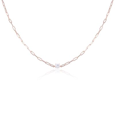Collier maillons - Rose