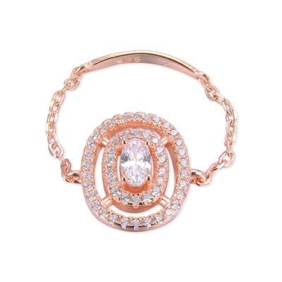 Oval Chain Ring - Pink - 9