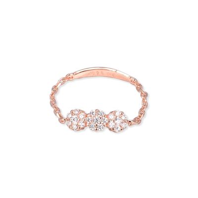 Flower Chain Ring - Pink - 6