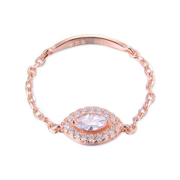 Bague Chaine Marquise - Rose - 9