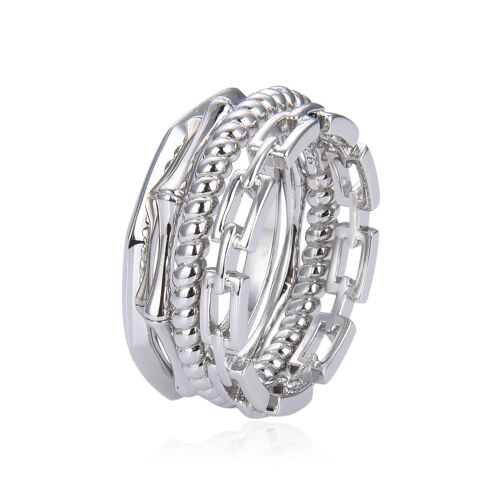 Bague Set de 4 pièces / Argent 925 - Taille 7