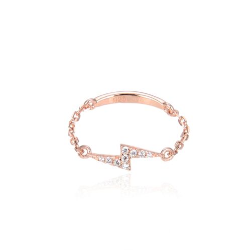 Bague Chaine Eclair - Rose - 7