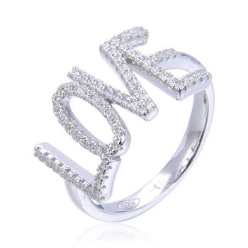 Bague LOVE - Blanc - 6