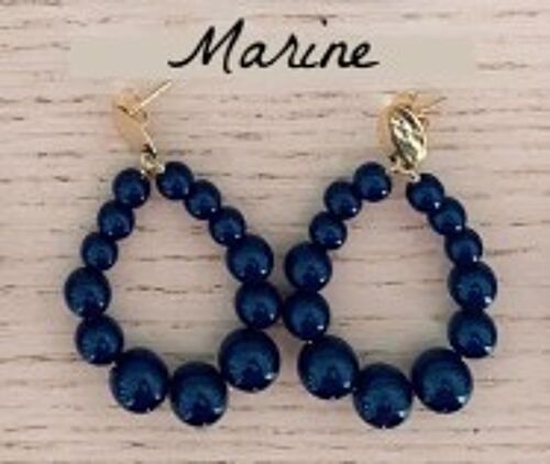 Boucles d'Oreilles Vinta Bleu Marine