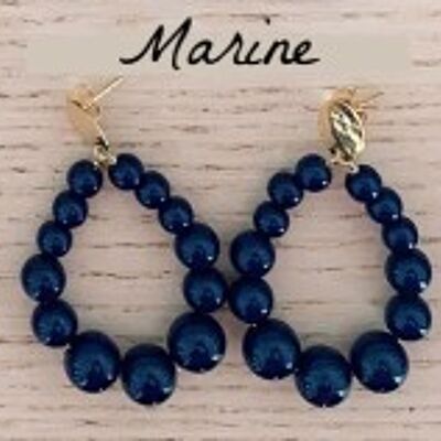 Boucles d'Oreilles Vinta Bleu Marine