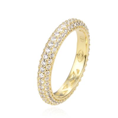 Paved Alliance Ring - Yellow - 6
