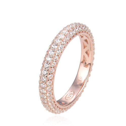 Bague Alliance Pavée - Rose - 7