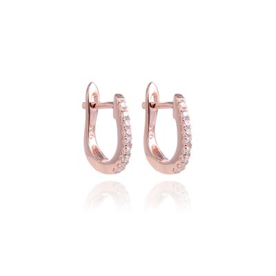 U hoop earrings - Pink