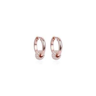 Ball hoop earrings - Pink