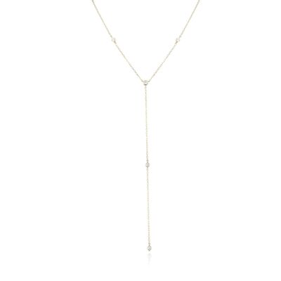 Bezel set necklace - Yellow