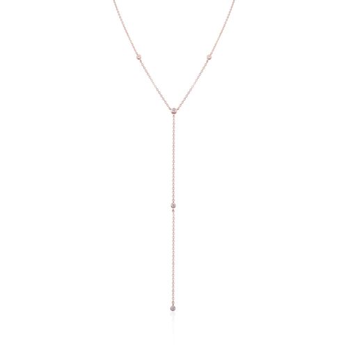 Collier serti clos - Rose