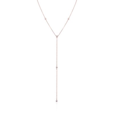 Bezel set necklace - Pink