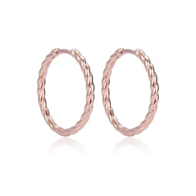 25mm twisted earrings - Pink