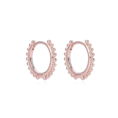 14mm ball hoop earrings - Pink
