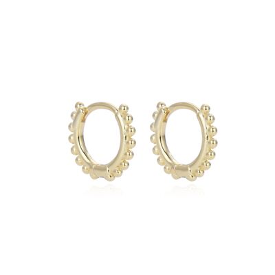 12mm ball hoop earrings - Yellow