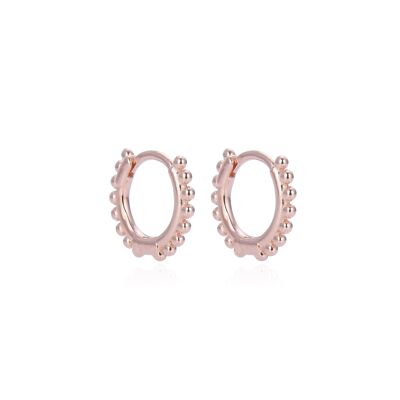 12mm ball hoop earrings - Pink