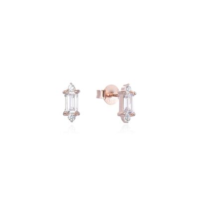 Rectangle earrings - Pink