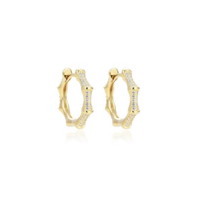 BO Bamboo hoop earrings S - Yellow