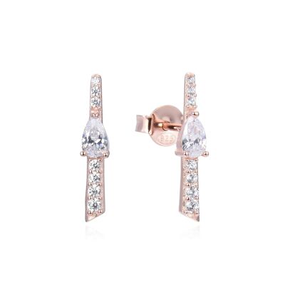 Pear hair clip earrings - Pink