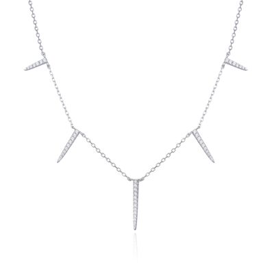 Spike necklace - White
