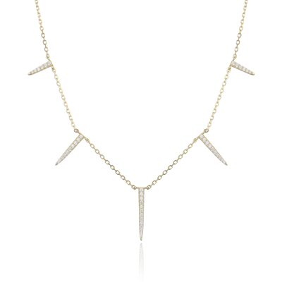 Spike necklace - Yellow