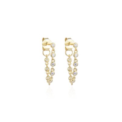 Mini chain earrings - Yellow