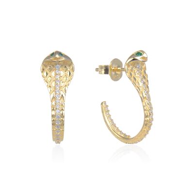 Cobra snake earrings - Yellow