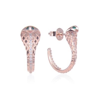 Cobra snake earrings - Pink